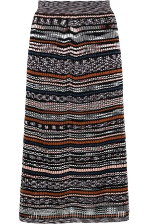 Missoni Falda tejida en intarsia