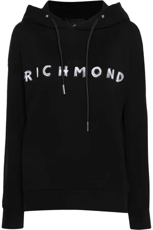 John Richmond Hoodie con logo bordado