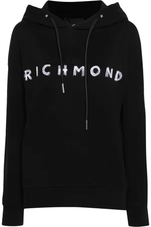John Richmond Hoodie con logo bordado