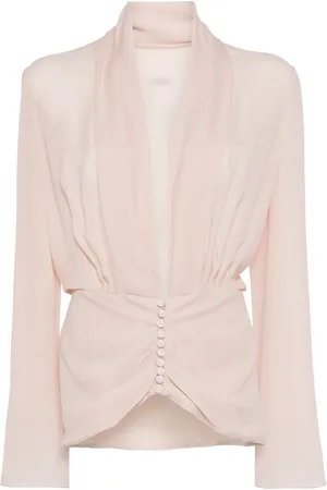 Costarellos Blusa de seda con botones
