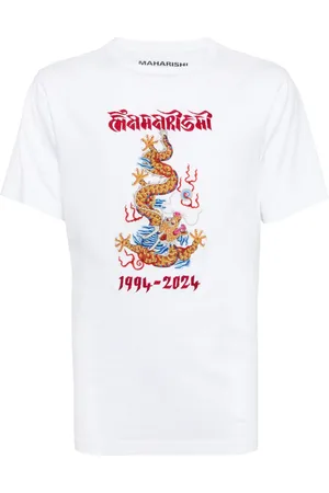 Maharishi Playera con motivo Descending Dragon