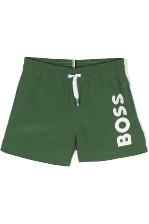 HUGO BOSS Shorts de playa con logo estampado