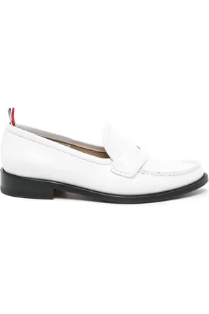 Thom Browne Mocasines penny con motivo RWB