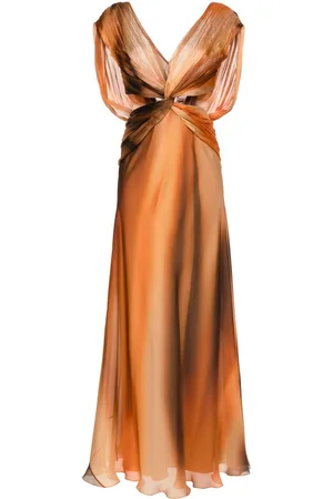 Alberta Ferretti Vestido de fiesta satén con cuello halter