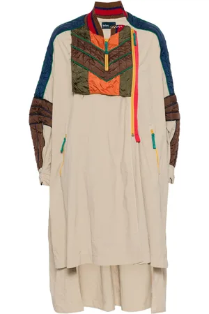 Kolor Vestido asimétrico con panel en contraste