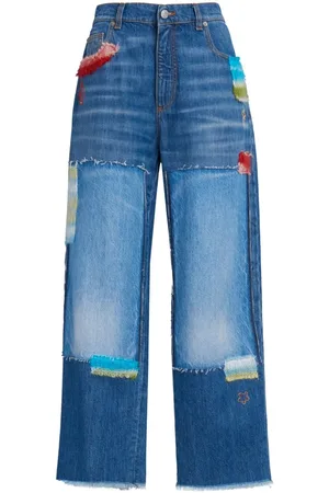 Marni Jeans rectos con diseño patchwork