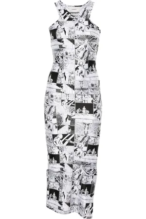 COPERNI Vestido largo con dibujo estampado