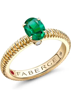 Faberge Anillo Colors of Love en oro amarillo de 18kt con esmeralda