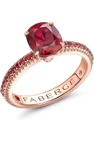 Faberge Anillo Colors of Love en oro rosa de 18kt con rubí