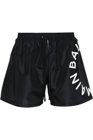 Balmain Shorts de playa con logo en jacquard