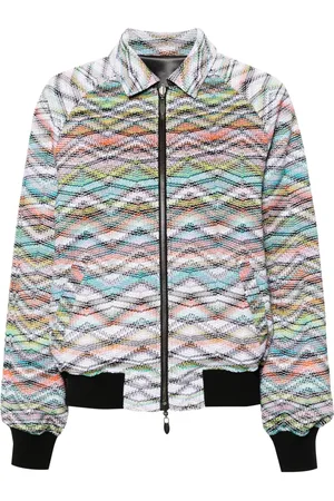 Missoni Chamarra bomber con tejido en zigzag