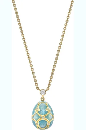 Faberge Collar Heritage Petite Egg en oro amarillo de 18kt con diamantes y dije
