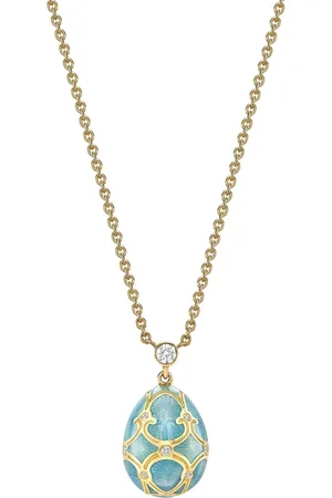 Faberge Collar Heritage Petite Egg en oro amarillo de 18kt con diamantes y dije