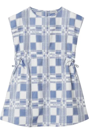 Burberry Vestido con cuadros estampados y logo