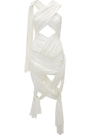 J.W.Anderson Vestido midi con diseño drapeado y cruzado