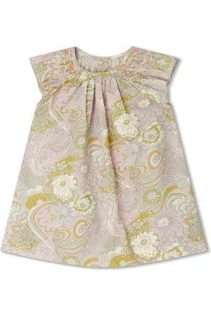 BONPOINT Vestido Carmella con volantes y estampado de cachemira