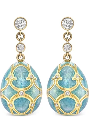 Faberge Aretes Heritage Egg en oro amarillo de 18kt con diamantes
