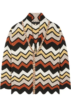 Alanui Cárdigan con estampado chevron calidoscópico