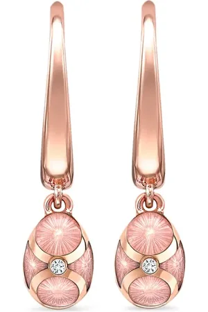 Faberge Arracadas Heritage en oro rosa de 18kt con diamante