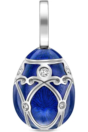 Faberge Dije Heritage Palais Egg en oro blanco de 18kt con diamante
