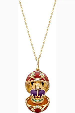 Faberge Dije Heritage Coronation Crown Surprise en oro amarillo de 18kt con diamante