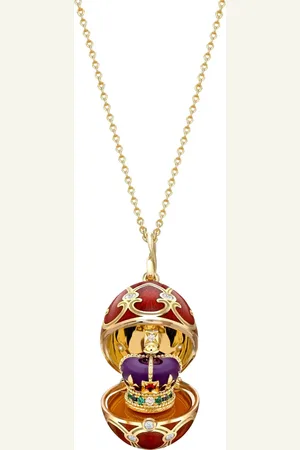 Faberge Dije Heritage Coronation Crown Surprise en oro amarillo de 18kt con diamante