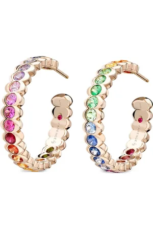 Faberge Arracadas Colors Of Love Cosmic Curve en oro rosa de 18kt con gemas