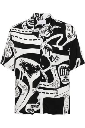 Rhude Camisa de seda Strada