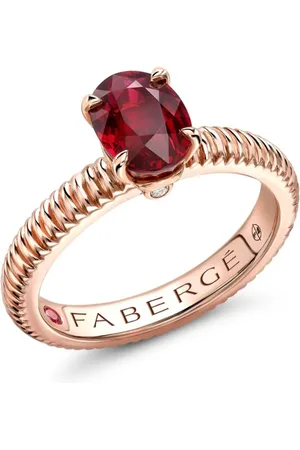 Faberge Anillo Colors of Love en oro rosa de 18kt con rubí