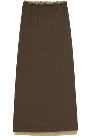 Jil Sander Falda midi a capas