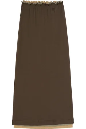 Jil Sander Falda midi a capas