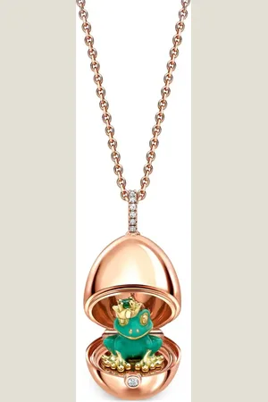 Faberge Collar Essence Frog Surprise en oro rosa de 18kt con diamante