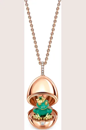 Faberge Collar Essence Frog Surprise en oro rosa de 18kt con diamante