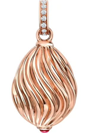 Faberge Dije Heritage Sunburst Egg en oro rosa de 18kt con diamantes y zafiro