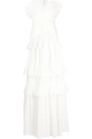 Acler Vestido de fiesta strapless Ascot con volantes