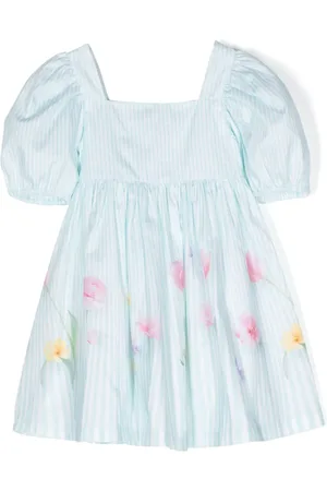 Lapin House Vestido con estampado floral y pliegues