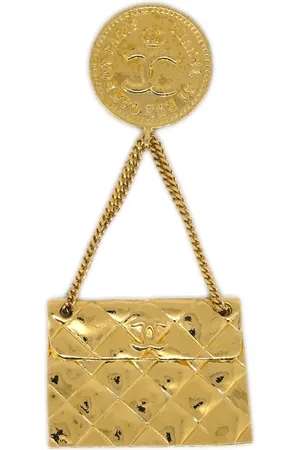 CHANEL Broche para bolsa capitonado 1980