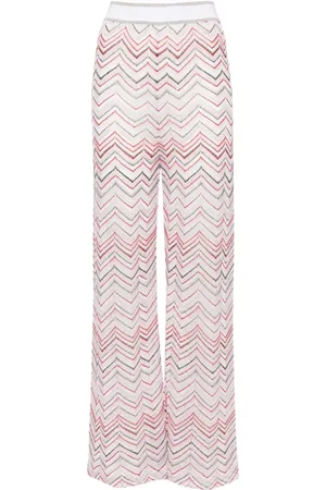 Missoni Pantalones acampanados y bordados con lentejuelas