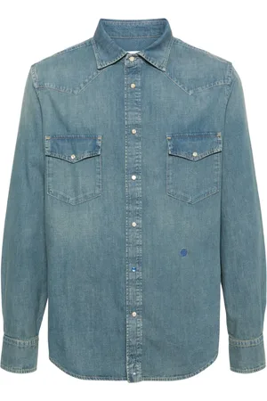 Jacob Cohen Camisa de mezclilla con logo bordado