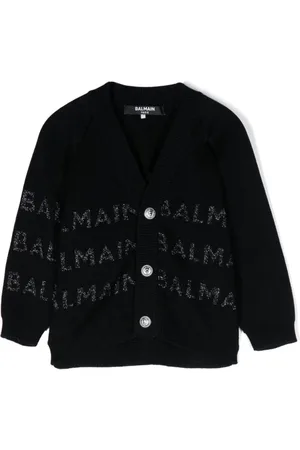 Balmain Cárdigan tejido con logo en jacquard