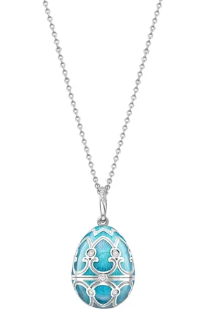 Faberge Collar Heritage Snowflake Surprise Locket en oro blanco de 18kt con diamante