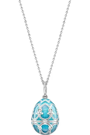Faberge Collar Heritage Snowflake Surprise Locket en oro blanco de 18kt con diamante