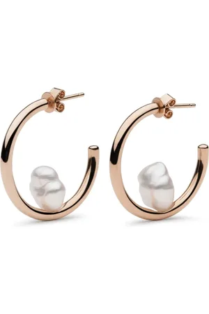 Autore Arracadas Camille en oro rosa de 9kt con perla