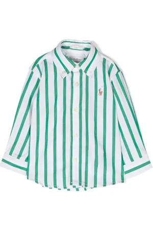 Ralph Lauren Camisa con motivo de rayas y logo bordado