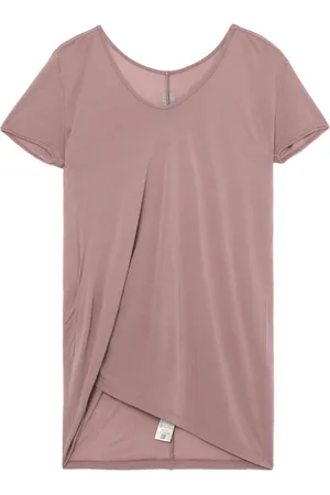 Rick Owens Playera drapeado con escote redondo