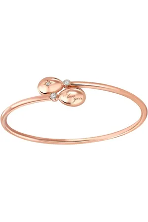 Faberge Pulsera Essence I Love You Crossover en oro rosa de 18kt con diamantes