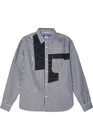 JUNYA WATANABE Camisa con diseño patchwork y motivo de rayas