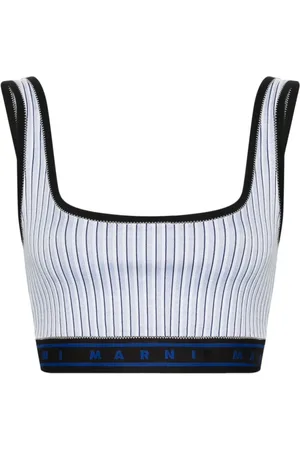 Marni Camiseta corta con rayas estampadas