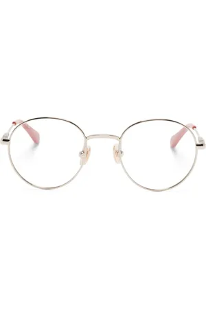 Chloé Lentes con armazón redonda y logo grabado