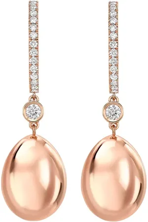 Faberge Aretes Essence en oro rosa de 18kt con diamantes